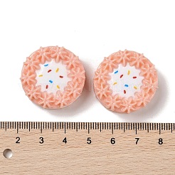 不透明樹脂模造食品デコデンカボション  ケーキ  ライトサーモン  26x11mm&nbsp;CRES-L037-15A