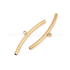 304ステンレススチール製スティックペンダント  イオンプレーティング（ip）  18KGP本金メッキ  7x30x2mm  穴：1.4mm&nbsp;STAS-D390-41G