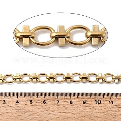 304ステンレススチール楕円リンクチェーン  溶接されていない  イオンプレーティング（ip）  20KGP本金メッキ  9.5x7.5x1.5mm&nbsp;CHS-Z007-06G