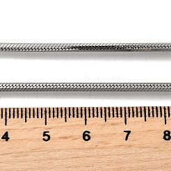 2mm 304 ステンレススチール スネークチェーンネックレス 女性用 男性用  ステンレス鋼色  17.72インチ（45cm）&nbsp;STAS-V011-04D-P
