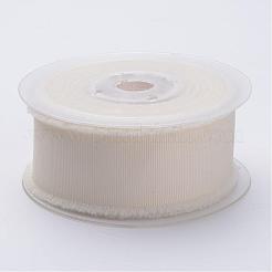 ポリエステルの擦り切れたグログランリボン  印刷  フリンジタッセル付き  乳白色  5/8インチ（16mm）  約50ヤード/ロール（45.72メートル/ロール）&nbsp;ORIB-N0002-16mm-03
