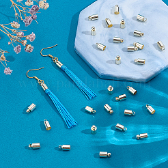 真鍮製コードエンドパーツ  エンドキャップ  コラム  14KGP本金メッキ  9x4.5mm  穴：1.6mm  内径：4mm  120個/セット&nbsp;FIND-PH0028-49B-G