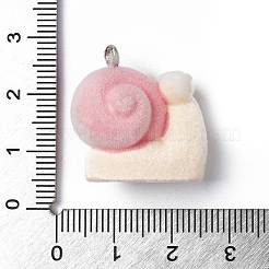 Flocky Opaque Resin Pendants&nbsp;LS-RESI-G105-02D