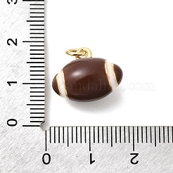 Sports Brass Enamel Pendants&nbsp;KK-H529-31G