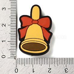 シリコーン焦点ビーズ  鐘  30x21x8mm  穴：2.6mm&nbsp;SIL-R147-02A