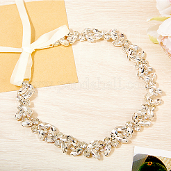 Alloy Rhinstone Leaf Chain Belt&nbsp;AJEW-WH20072-40