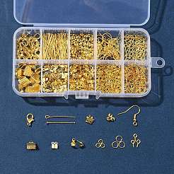 DIY 合金と鉄のジュエリー作りキット  ゴールドカラー  12x6mm  穴：1.2mm&nbsp;DIY-FS0005-84G
