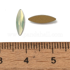 ガラスラインストーンカボション  フラットバック＆バックメッキ  多面カット  馬の目  ミックスカラー  11x3x2.2mm&nbsp;RGLA-G023-14