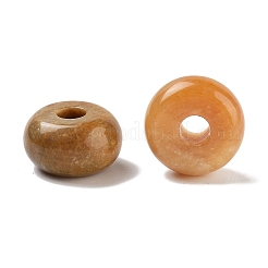 天然レッドアベンチュリンヨーロッパビーズ  大穴ロンデルビーズ  14~14.5x7.7~8.3mm  穴：4mm&nbsp;G-C134-04G