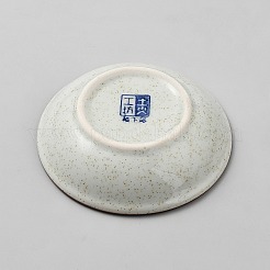 磁器のインク皿  フラットラウンド  花  99x24mm&nbsp;AJEW-WH0709-416D