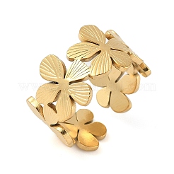 304 Stainless Steel Adjustable Open Cuff Rings for Women&nbsp;LS-RJEW-U060-03A-G