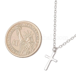 304 Stainless Steel Cross Pendant Cable Chain Necklaces&nbsp;NJEW-JN05844