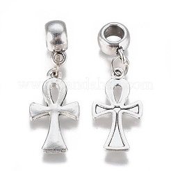 Antique Silver Plated Alloy European Dangle Charms&nbsp;MPDL-L028-05AS