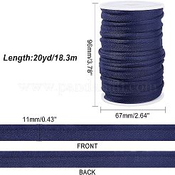 ポリエステルリボン  ホームテキスタイル装飾用の配管ストリップ  ミッドナイトブルー  3/8インチ（11mm）  約20.00ヤード（18.29m）&nbsp;OCOR-FG0001-25B
