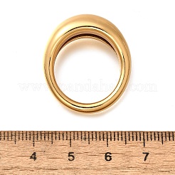 304ステンレススチール指輪  ゴールドカラー  10.5~12mm  内径：18mm&nbsp;RJEW-H244-09G
