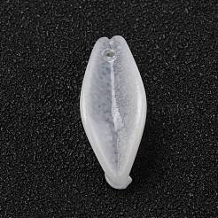クリアガラスペンダント  花弁  透明  21.5x8x5mm  穴：1mm&nbsp;GLAA-B004-01J