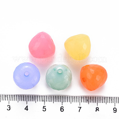 透明なアクリルビーズ  染め  多面カット  ティアドロップ  ミックスカラー  15x14.5mm  穴：2mm  約243個/500g&nbsp;MACR-S373-10E