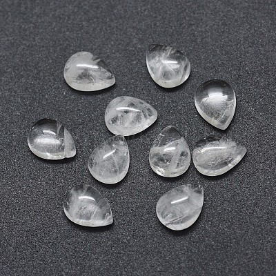 天然水晶カボション  ロッククリスタルカボション  ティアドロップ  8x6x3mm&nbsp;G-O175-22-18-1