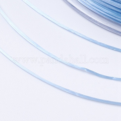 フラット弾性クリスタルストリング  弾性ビーズ糸  ストレッチブレスレット作り用  ライトスカイブルー  1x0.5mm  約87.48ヤード（80m）/ロール&nbsp;EW-F007-09-1