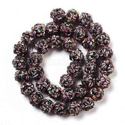 Handmade Lampwork Beads Strands&nbsp;LAMP-N021-015A-11-1