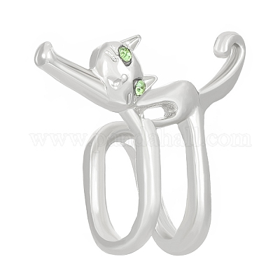 Cat Shape Alloy Clip-on Earrings&nbsp;PW-WG391BD-02-1