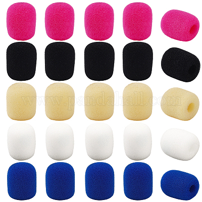 30Pcs 5 Colors Sponge Microphone Cover&nbsp;AJEW-CN0004-90A-1