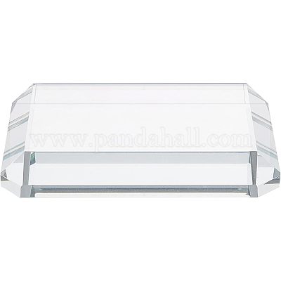 ガラス文鎮  長方形  透明  100x70x15mm&nbsp;AJEW-WH0258-046-1