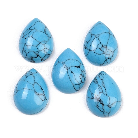 Dyed Synthetic Turquoise Cabochons G-H094-01A-20-1
