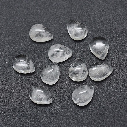 天然水晶カボション  ロッククリスタルカボション  ティアドロップ  8x6x3mm&nbsp;G-O175-22-18-1