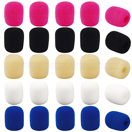30Pcs 5 Colors Sponge Microphone Cover AJEW-CN0004-90A-1
