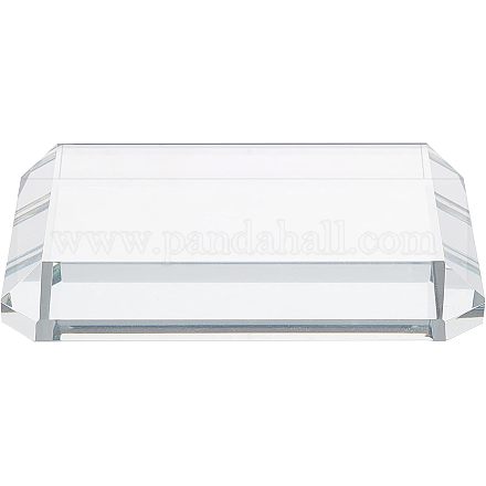 ガラス文鎮  長方形  透明  100x70x15mm&nbsp;AJEW-WH0258-046-1