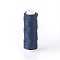 Waxed Polyester Cord, Micro Macrame Cord, for Leather Project, Bracelet Making, Shoe Reparing, Bookbinding, Flat, Prussian Blue, 0.8mm, about 32.8 yards(30m)/roll