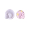 DIY Display Silicone Molds, Resin Casting Molds, Moon with Rabbit, White, 83x75x32mm