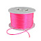 Nylon Satin Rattail Cords, Beading Threads for Bracelet Jewelry Making Chinese Knot Macrame Craft, Hot Pink, 1mm, 100yards/roll
