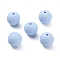 Silicone Beads, Round, Light Sky Blue, 14.5~15mm, Hole: 2.2mm