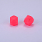 Hexagonal Silicone Beads, Hot Pink, 23x17.5x23mm, Hole: 2.5mm