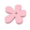 Wood Big Pendants, Flower, Dyed, Pink, 57x56x2mm, Hole: 2mm