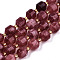 Natural Dolomite Beads Strands, Faceted, Dyed, Round, Indian Red, 10.5x9.5mm, Hole: 1.2mm, about 31pcs/strand, 15.04 inch~15.35 inch(38.2cm~39cm)