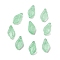 Glass Beads, Leaf, Medium Aquamarine, 12x6.5x5mm, Hole: 0.8mm