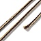 14M Two Tone Polyester Braided Cord, Round, Coconut Brown, 2.5mm, about 15.31 Yards(14m)/Roll