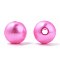 Spray Painted ABS Plastic Imitation Pearl Beads, Round, Hot Pink, 8x7.5mm, Hole: 1.8mm, about 2080 pcs/500g