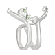 Cat Shape Alloy Clip-on Earrings&nbsp;PW-WG391BD-02-1