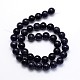 Synthetic Blue Goldstone Round Beads Strands&nbsp;G-O047-11-8mm-3