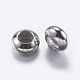 真鍮ビーズ  ロンデル  プラチナ  6x3.6mm  穴：3mm&nbsp;KK-K197-32P-1