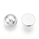 ABSプラスチック製カボション  半円  プラチナカラーメッキ  2x1mm  約10000個/袋&nbsp;OACR-S034-2mm-02-2