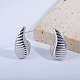 Irregular Texture Teardrop Brass Stud Earrings&nbsp;YK5502-1