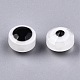 樹脂ビーズ  フラットラウンド  ナザールボンジュウ  透明  6x4mm  穴：1.5mm&nbsp;RESI-S339-4x6-03-4