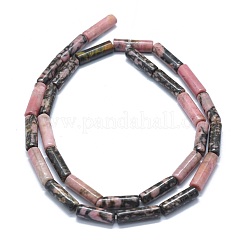 天然石ロードナイトビーズ連売り  コラム  11~15x3.5~4.5mm  穴：1~1.2mm  約28~30個/連  15.1~15.9インチ（38.5~40.5cm）&nbsp;G-F631-D26