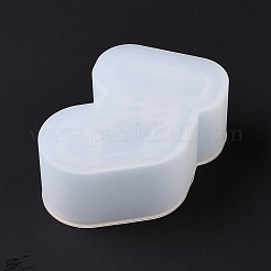 DIYクリスマスソックスシリコンモールド  アイスクリームのために  レジンクラフト作り  ホワイト  54x47x23mm  穴：10mm&nbsp;DIY-G058-F03