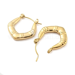 Chunky Rhombus 304 Stainless Steel Hoop Earrings for Women&nbsp;EJEW-C067-02G